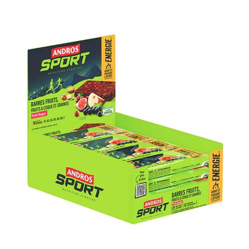 Barres nergtiques (16x40g)|Fruits Rouges|Barres nergtiques|Andros Sport