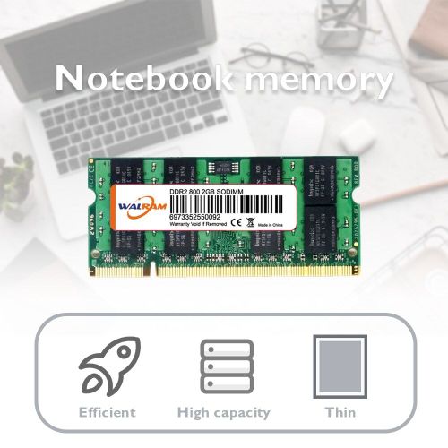 Barrette De Ram Ddr2 2 Go  200 Broches, Module De Mmoire Vive, Frquence 800mhz, Compatible Avec Les Ordinateurs Portables Et Les Cartes Mres