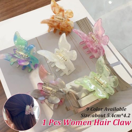 Barrette En Rsine Actate Pour Femmes Et Filles, pingle  Cheveux, Douce, Ferique, Papillon, Clip Dgrad, Teinture, Outils De Coiffure Colors, A +++