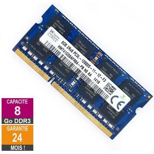 Barrette Mmoire 8Go RAM DDR3 Hynix HMT41GS6AFR8A-PB SO-DIMM PC3L-12800U 2Rx8