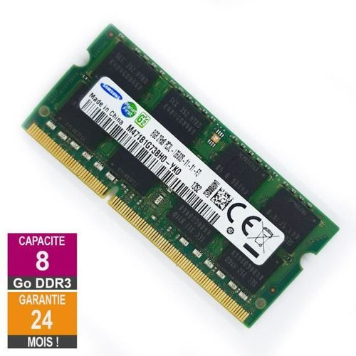 Barrette Mmoire 8Go RAM DDR3 Samsung M471B1G73BH0-YK0 SO-DIMM PC3L-12800U 2Rx8