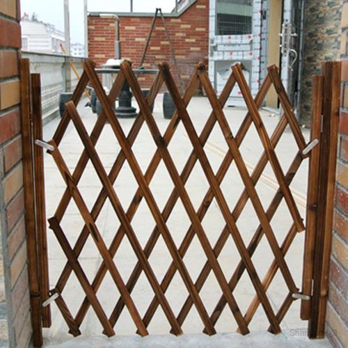 Barrière de porte en accordéon extensible en bois pour chien Rakuten