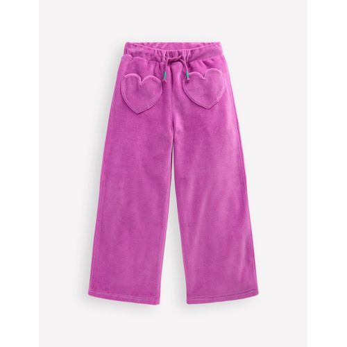 Bas De Jogging En Velours  Poches C?urs-Violet Digital Pourpre