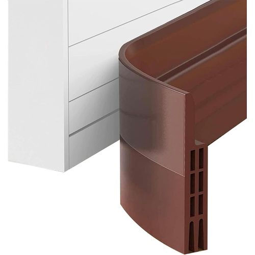 Bas De Porte Isolant,Anti-Courant D'air & tanchit Porte Souple Silicone Boudin De Porte Isolant Froid Pour L'isolation Contre Le Froid,Bruit & L`Humidit (Marron,1 Rouleau (5 Cmx100 Cm))