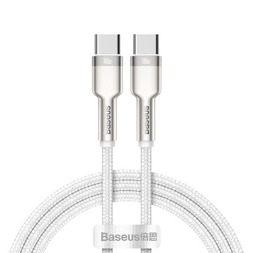 Bas192.- Cble Usb Type-C 100w Pour Recharge Rapide,Cordon De Chargeur Usb-C Vers Usb-C Pour Iphone 15 Plus Promax,Xiaomi Redmi Note 8 Pro Et Samsung S20 - Type White-2m (6.56 Ft)