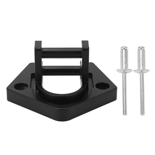 Base D'auvent Pour Camping-Car 3825.Rv.032922, Pied Inferieur En Aluminium Massif Noir Pour Sunchaser Ii, Bouchon D'extremite Robuste, Quincaillerie Arrondie