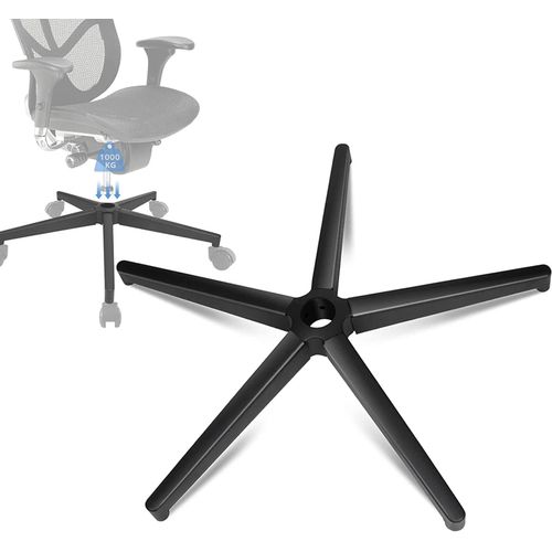 Base De Chaise De Bureau Robuste Avec Une Capacit De Poids De 2500lb-Design Noir  Angle Droit-Structure Mtallique Renforce,Roulettes Universelles- Pied De Chaise De Bureau (Noir Grand)