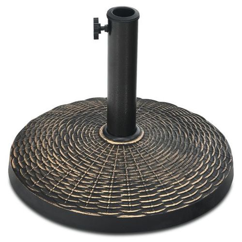 Base De Parasol Ronde En Rsine De 12 Kg Support De Parasol D'extrieur Robuste Avec Bouton Rglable Rsistante  Toutes Saisons Helloshop26 20_0007869
