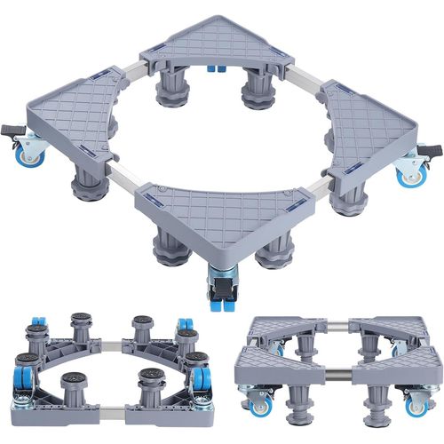 Base De Support De Machine  Laver, 8 Pieds Robustes Et 4 Roues Multifonction Pour Machine  Laver, Sche-Linge Et Rfrigrateurs, Conglateurs, Cuisinires[MAC1436]