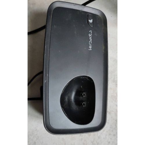 Base seule Alcatel Versatis XL250 XL 250 pour tlphone fixe sans fil noire black pour complter une installation ou remplacer du matriel dfectueux Versatis xl250