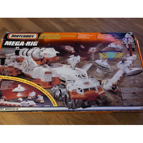 Base Spacial Match Box Mattel Wheels Modulaire Motorise Transformable Coffret Matchbox Mega Rig Modele Base Camion Blanc Modelisme Collection Station Spatiale Vhicules Engins Lunaires Maquette Model