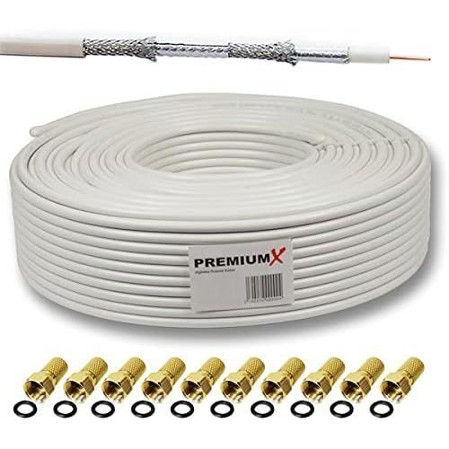 BASIC Cble coaxial de 15m - Rception parfaite avec un blindage en aluminium quadruple de 135dB