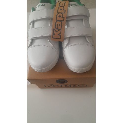 Basket Kappa Dimiot 7v Kid Taille 32 Avec Scratch Unisex Couleur White-Green