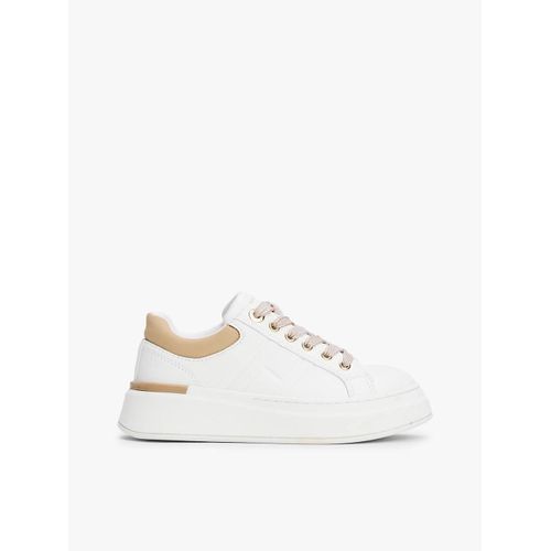Baskets  Drapeau Ton Sur Ton Low Cut Lace-Up Sneaker/White/Beige - 32