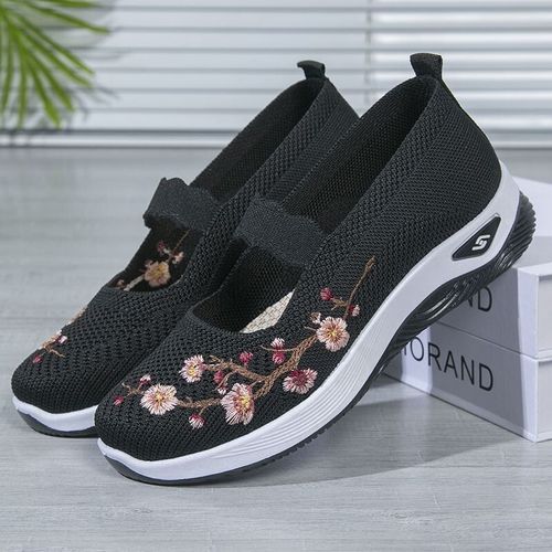 Baskets  L'offre Elles Compenses Mary Janes Pour Femmes,Mocassins,Chaussures Dcontractes Respirantes,Maille Lgre Et Douce,Appartements De Marche - 36