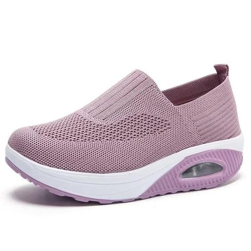 Baskets Canises Dcontractes Et Respirantes Pour Femme,Chaussures Plates  Semelles Compenses,Idal Pour La Marche,Collection t - 36