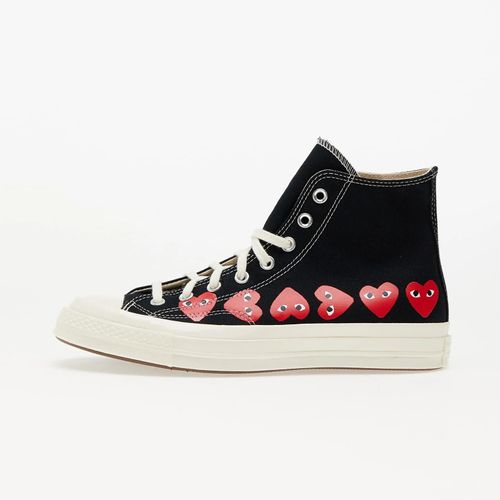 Baskets Converse X Comme Des Garons Play Chuck 70 Hi Multi Heart Black/ Hi Risk Red/ Egret Eur 41.5