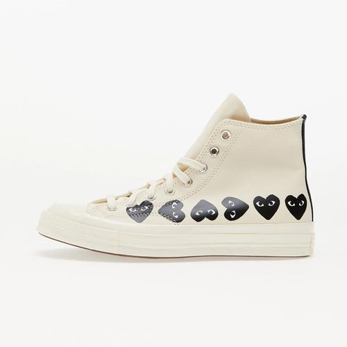 Baskets Converse X Comme Des Garcons Play Chuck 70 Hi Multi Heart Milk/ Black/ Egret Eur 41.5