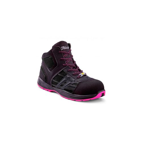 Baskets De Scurit Montantes Hot Eris S3 An Sra Esd - Noir Et Rose - 36