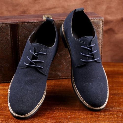Baskets En Daim  Lacets Pour Homme,Chaussures Oxford Noires,Plates,Respirantes,Confortables Et Dcontractes, La Mode,Pour Automne,2024 - 45