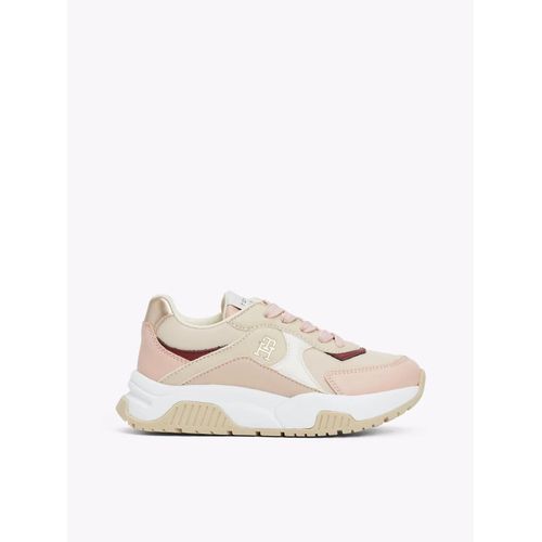 Baskets En Maille  Lacets Low Cut Lace-Up Sneaker/Pink/Beige - 39