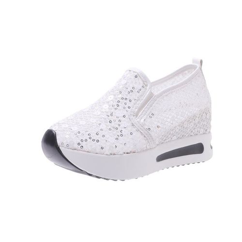 Baskets En Maille Brode Florale Pour Femme,Chaussures  Talons Confortables Et Dcontractes - 38