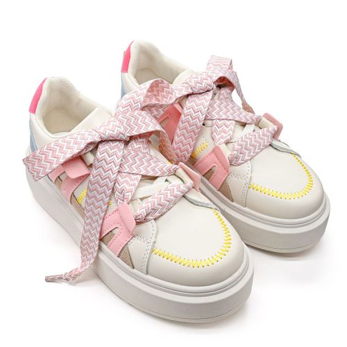 Baskets Femme, En Cuir cologique, Ps087, Multicolore 40 Eu