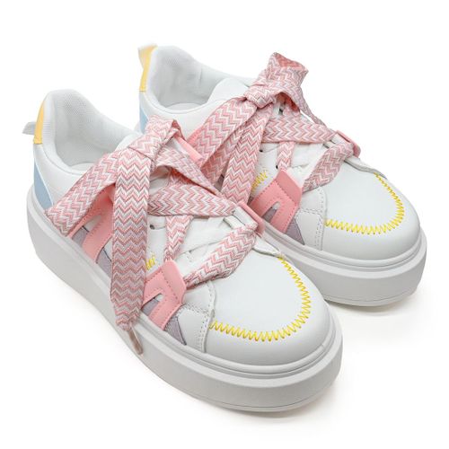 Baskets Femme, En Cuir cologique, Ps087, Rose 37 Eu