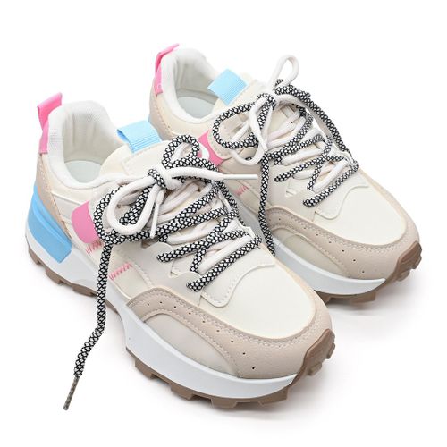 Baskets Femme, En Textile, Ps070, Beige 38 Eu