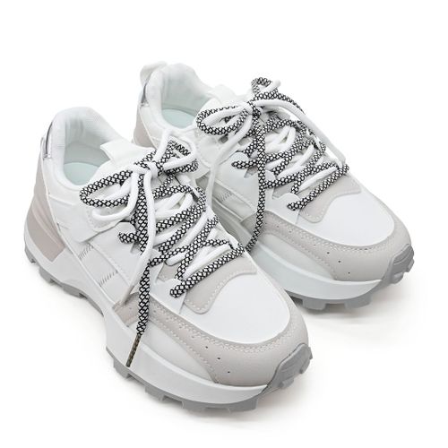 Baskets Femme, En Textile, Ps070, Blanc 40 Eu
