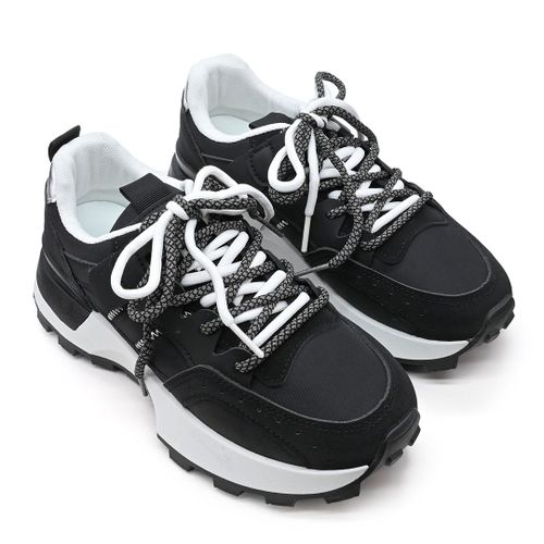 Baskets Femme, En Textile, Ps070, Noir 39 Eu