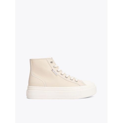 Baskets Montantes Compenses Tjw Foxing Flatform Sneaker High/Newsprint Beige - 41