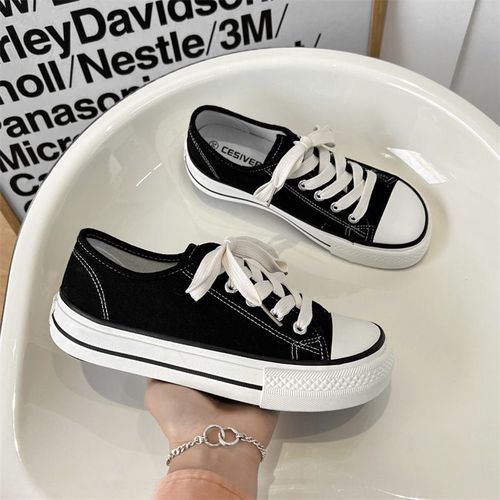 Baskets Montantes En Toile Pour Femmes,Chaussures Dcontractes Pour tudiants,Mode D't - 39