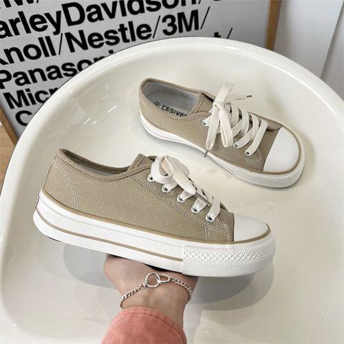 Baskets Montantes En Toile Pour Femmes,Chaussures Dcontractes Pour tudiants,Mode D't - 35