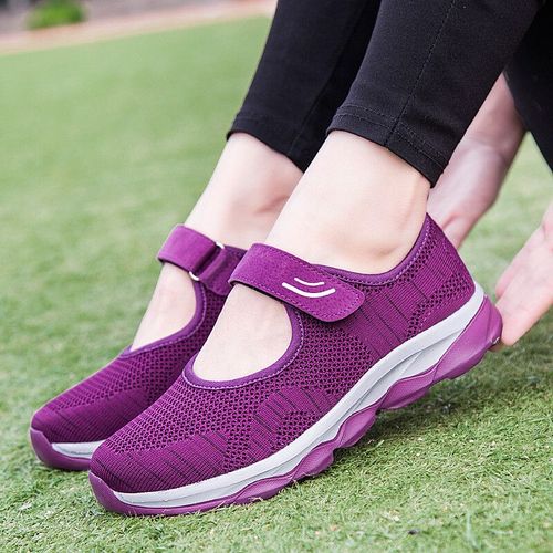 Baskets Plates En Maille Respirante Pour Femmes,Chaussures  Plateforme Dcontractes,Mode Printemps Et Automne, - 41