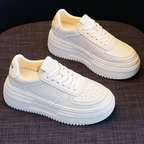 Baskets Respirantes En Cuir U Pour Femmes,Chaussures Plates  Plateforme,Blanc,Dcontract,Sport,Marche,Course  Pied,2023 - 38