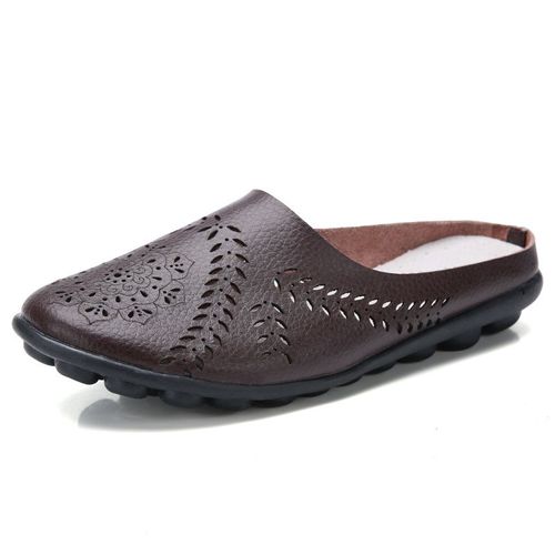 Baskets Rondes Dcontractes Pour Femme,Chaussures Plates Et Ajoures,Mocassins  Enfiler,Couleur Unie,Grande Taille,t 2023 - 40
