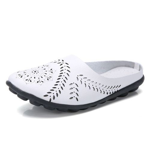 Baskets Rondes Dcontractes Pour Femme,Chaussures Plates Et Ajoures,Mocassins  Enfiler,Couleur Unie,Grande Taille,t 2023 - 36