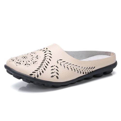 Baskets Rondes Dcontractes Pour Femme,Chaussures Plates Et Ajoures,Mocassins  Enfiler,Couleur Unie,Grande Taille,t 2023 - 40