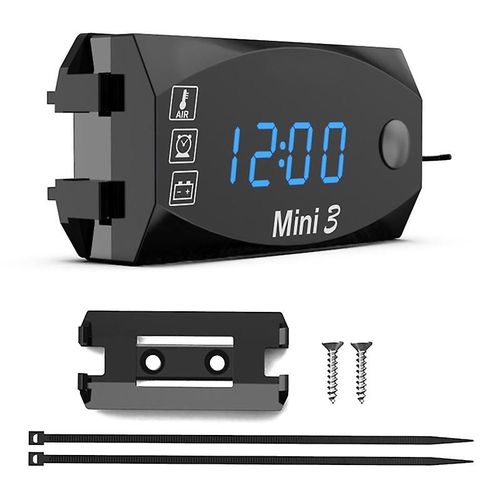 Bateau De Moto Pour Dc 6v-30v 3 En 1 Voltage Voltmtre Testeur De Batterie Moniter Ga
