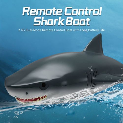 Bateau Requin Tlcommand  Grande Vitesse 2 En 1 2.4g, Bateau lectrique Rc, Bateau Rapide Requin Rc Simulation De Bateau Modle Jouets Pour Enfants
