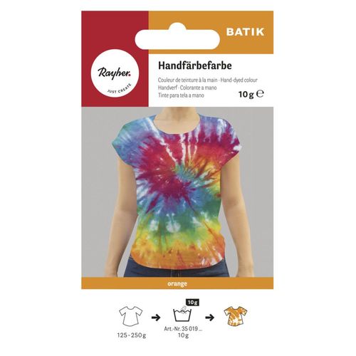 Batik - Couleur De Teinture  La Main, Orange, 10g