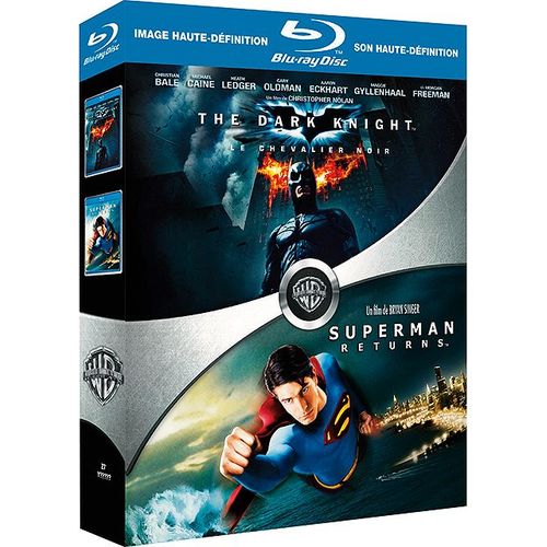 Batman - The Dark Knight, Le Chevalier Noir + Superman Returns - Pack - Blu-Ray