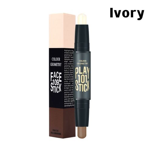 Bton De Contour 3d  Double Tte, Double Usage, Ombre De Nez, Rparation De Poudre, Surligneur, Correcteur, Stylo De Rparation, Maquillage Cosmtique