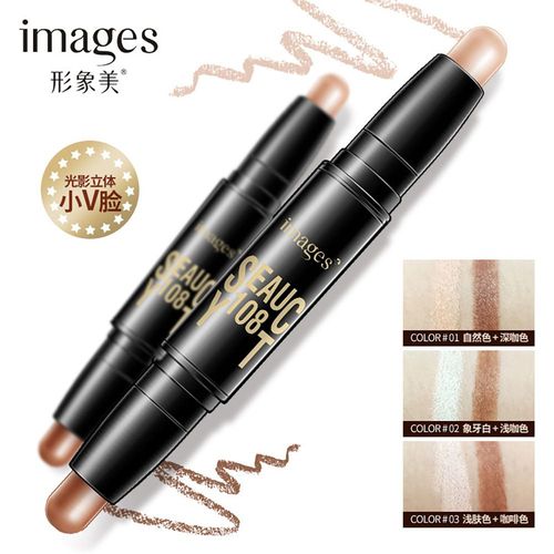 Bton De Fond De Teint Pour Le Visage 2 En 1, Bton Correcteur  Double Tte, Hydratant, Changement De Couleur En Temprature, Bton De Contouring claircissant