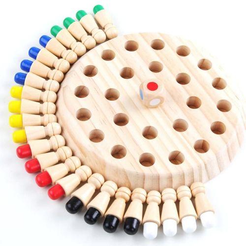 Bton De Mmoire ducatif En Bois Pour Enfants, Jeu De Puzzle D'checs Pour Bb, Jouet De Capacit D'Apprentissage Cognitif