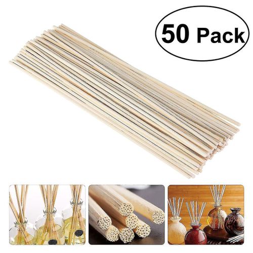 Btonnets diffuseurs NUOLUX - 50 btonnets en rotin naturel pour la diffusion d'huiles essentielles et d'armes dans votre maison
