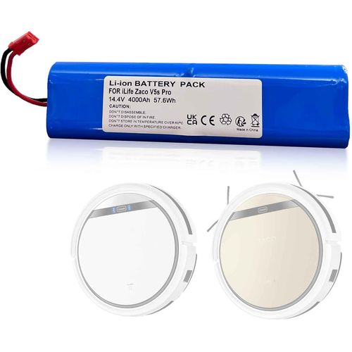 Batterie 4,0 Ah Pour Ilife Zaco Home Cleaner Robot Mnager, Compatible Avec V5S Pro, V5X, V4, V3, V3S Pro, V8S, V40, V50, V80, V85, X750 Robot Mnager, Remplacement Pour Ilife 1865[CLE155409]
