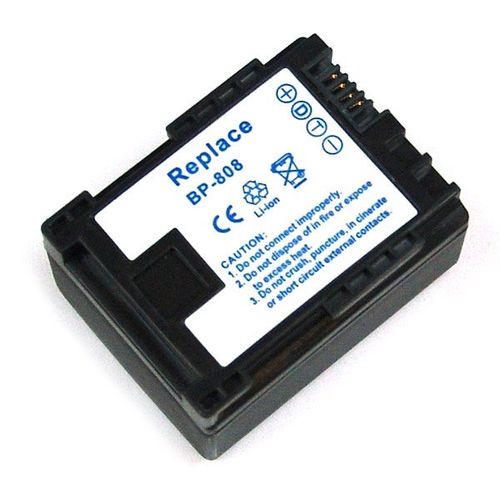 Batterie BP-808 pour Canon VIXIA HF10, HF11, HF20, HF100, HF200