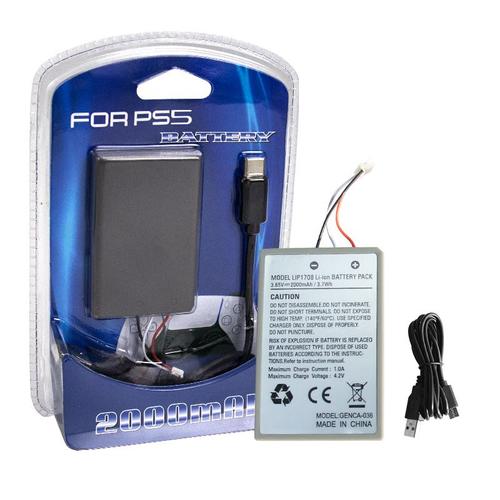 Batterie + Cble Pour Manette Sony Dualsense 5 Ps5 Playstation 5 Lip1708 2000 Mah - Strae Game